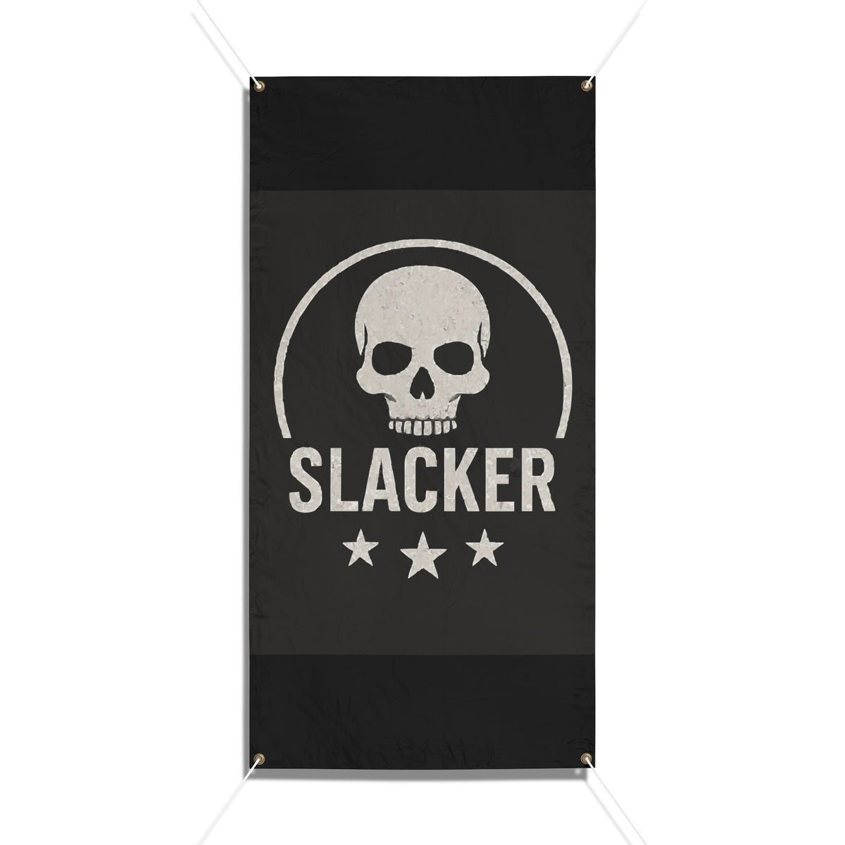 Slacker Skull Vinyl Banner - Retro Skull Graphic Outdoor/Indoor Sign