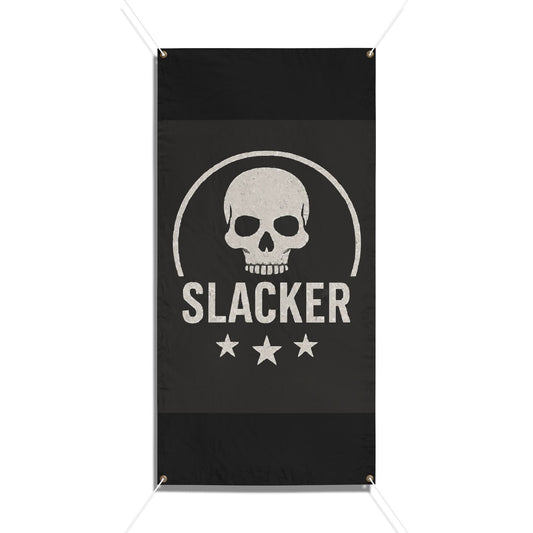 Slacker Skull Vinyl Banner - Retro Skull Graphic Outdoor/Indoor Sign