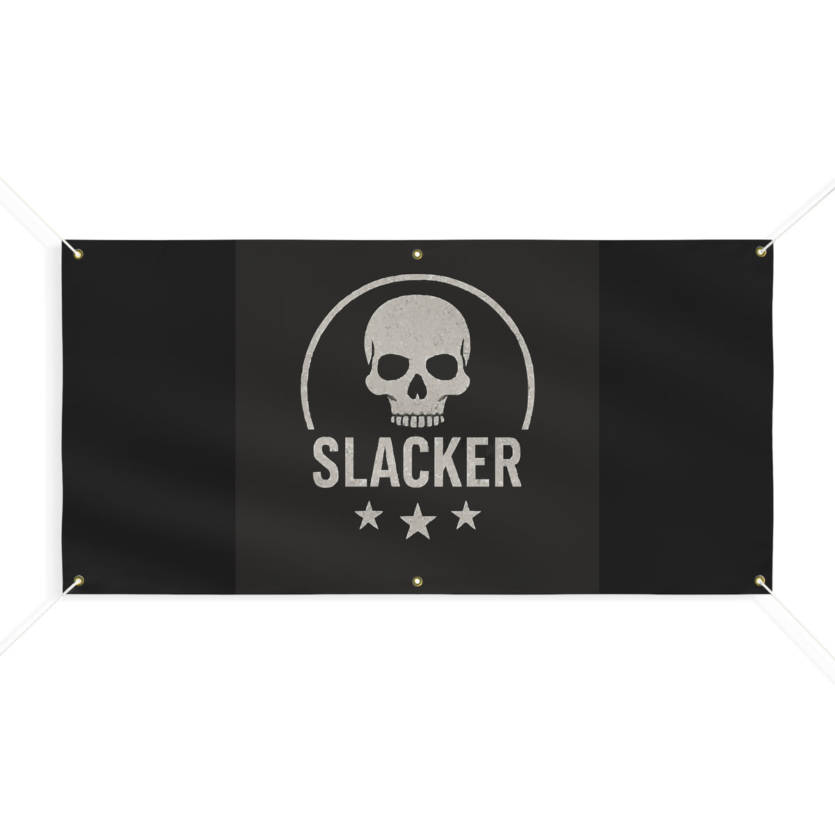 Slacker Skull Matte Banner – Funny Retro Skull Outdoor/Indoor Sign